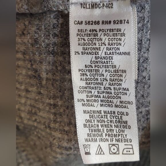 Splendid Gray Hooded Thermal Cardigan Sz XS - Picture 7 of 7